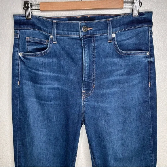 NWT Veronica Beard Beverly Skinny Flare High Rise jean in Bright Blue 31 - Picture 3 of 14